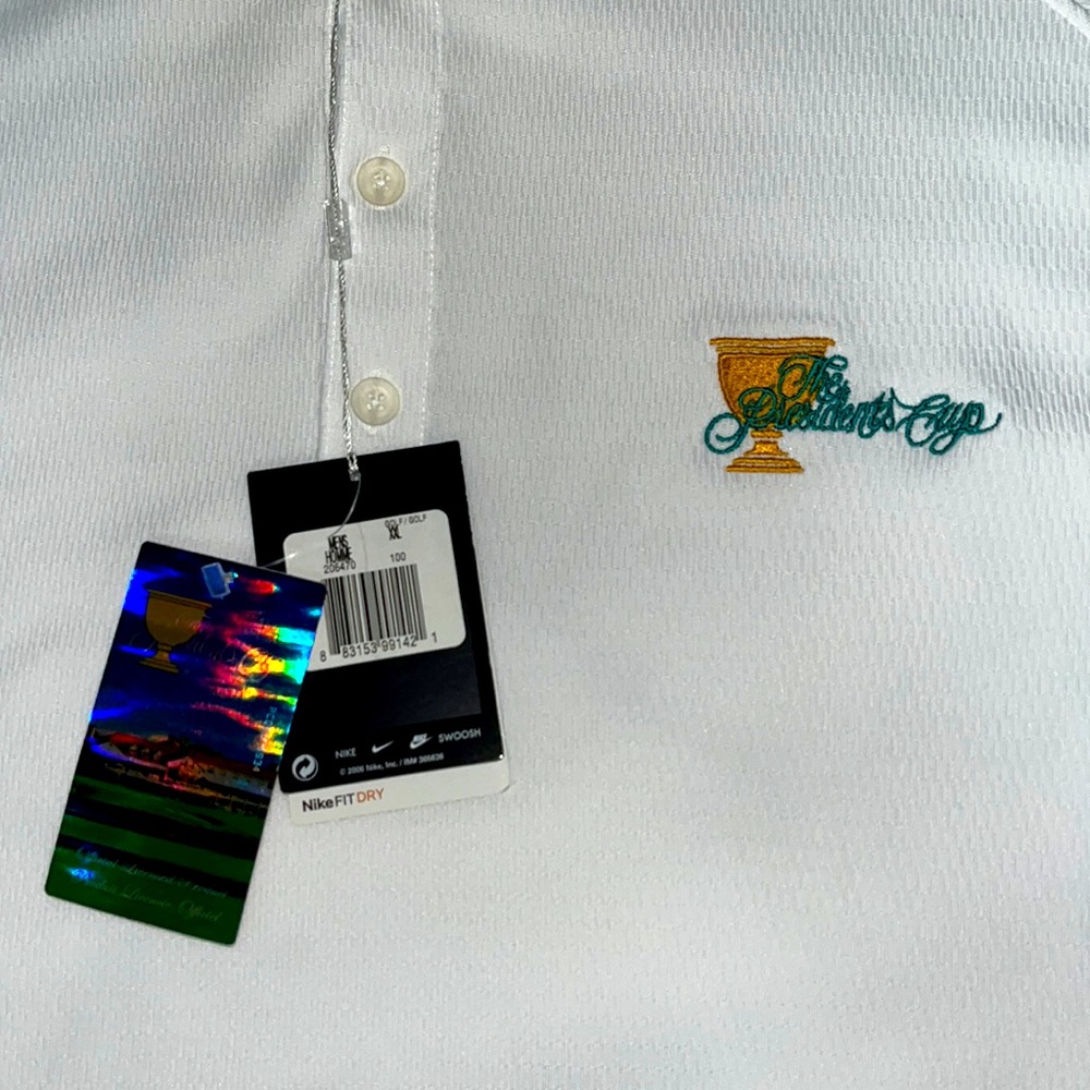 Nike golf presidents cup dri-fit collared t-shirt 2XL with tags never worn - Picture 3 of 4